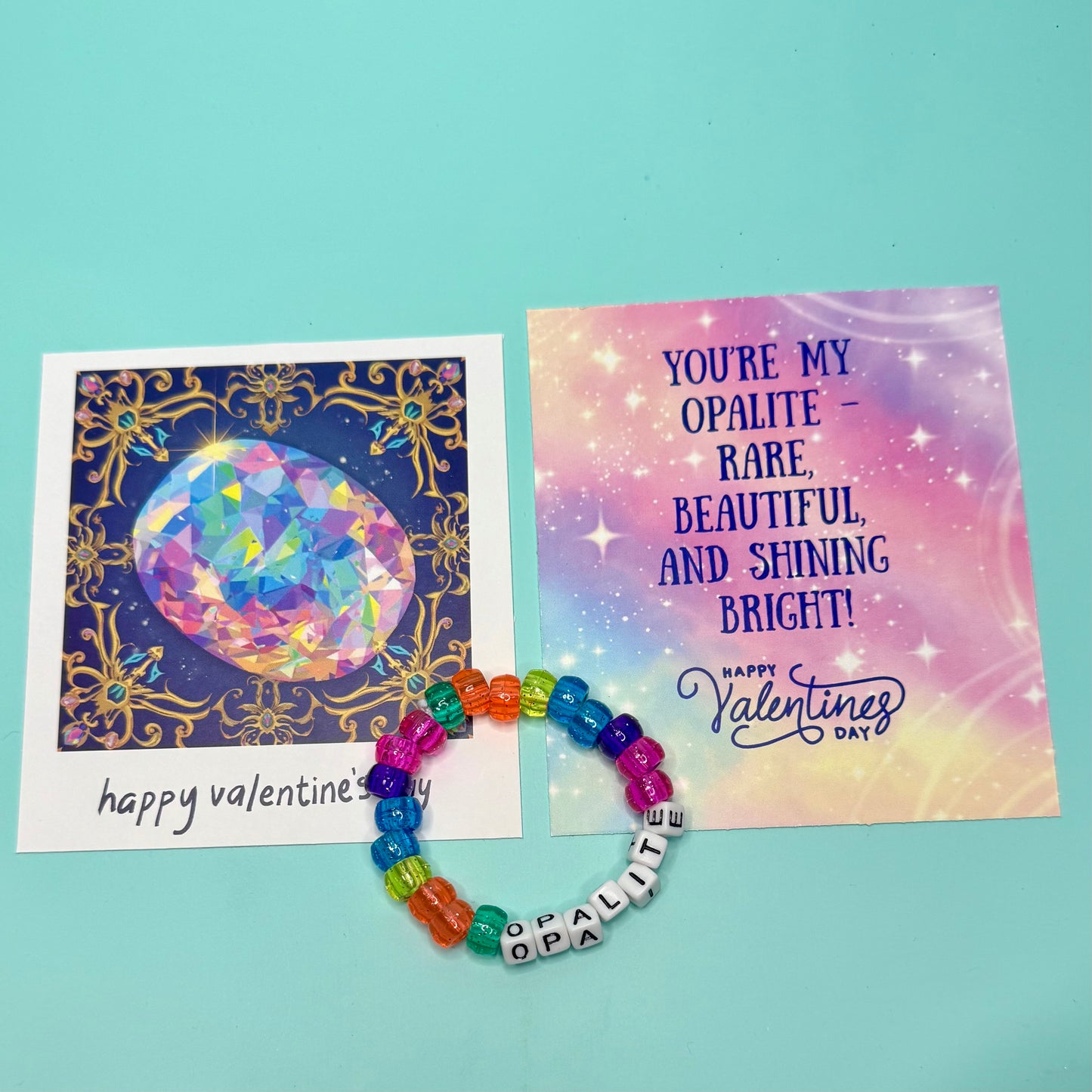 Showgirl Inspired  Valentines – Friendship Bracelet Cards, Galentine’s Day Gift, Trending Valentines