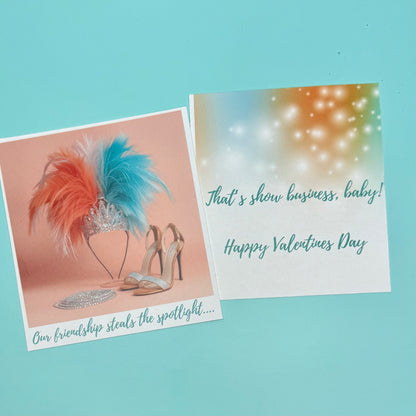 Showgirl Inspired  Valentines – Friendship Bracelet Cards, Galentine’s Day Gift, Trending Valentines