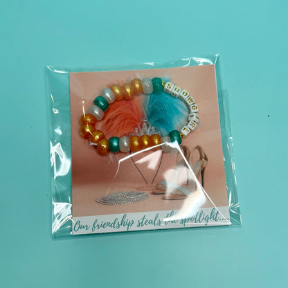 Showgirl Inspired  Valentines – Friendship Bracelet Cards, Galentine’s Day Gift, Trending Valentines