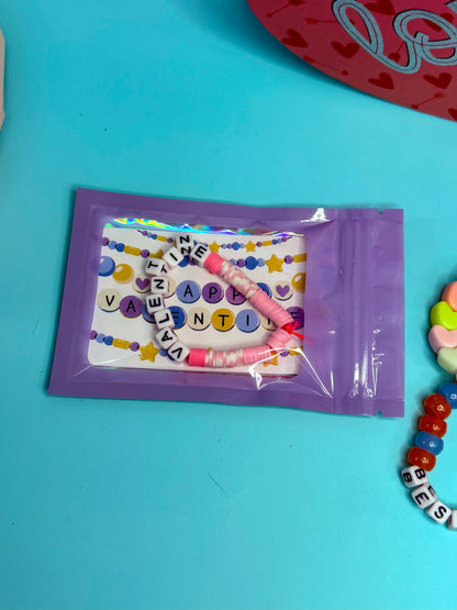 Magical Music Valentines – Friendship Bracelet Card Set, Beaded Gift for Kids, Teens & Friends, Pop Star Vibes, Unique Classroom Cards