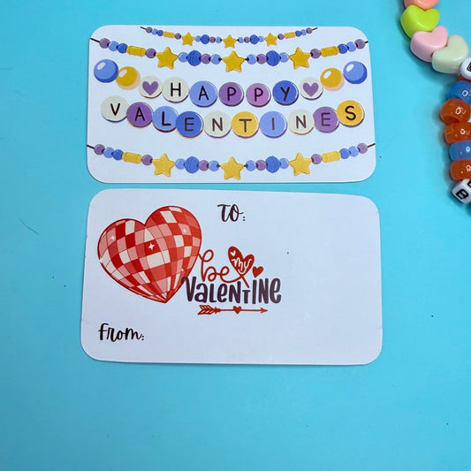 Magical Music Valentines – Friendship Bracelet Card Set, Beaded Gift for Kids, Teens & Friends, Pop Star Vibes, Unique Classroom Cards