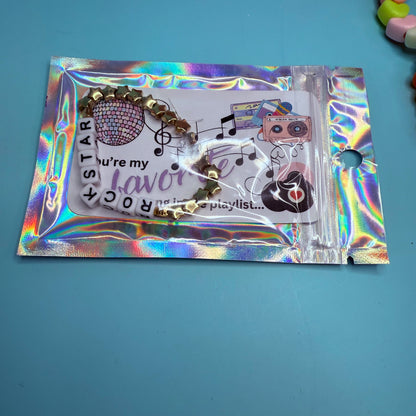 Magical Music Valentines – Friendship Bracelet Card Set, Beaded Gift for Kids, Teens & Friends, Pop Star Vibes, Unique Classroom Cards