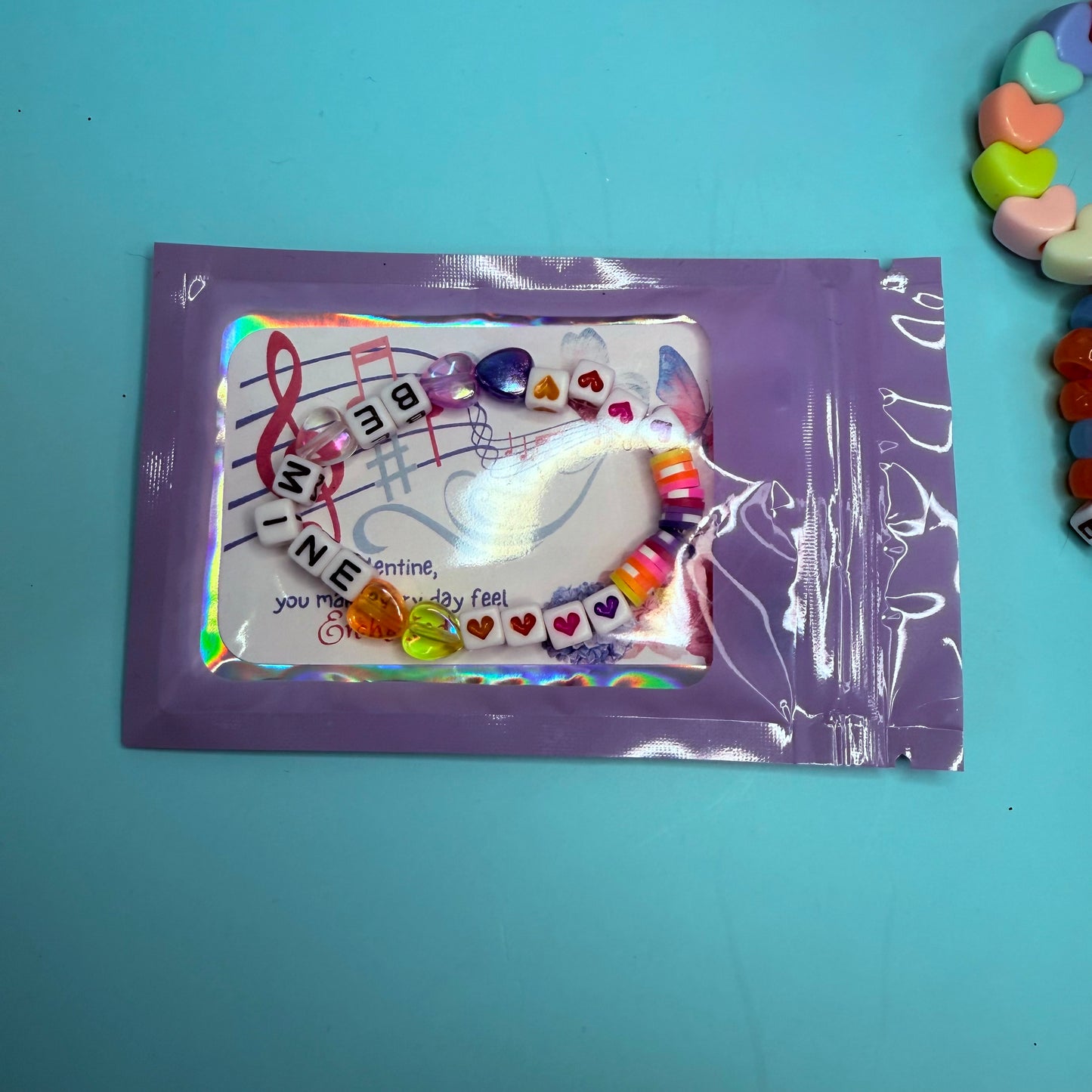 Magical Music Valentines – Friendship Bracelet Card Set, Beaded Gift for Kids, Teens & Friends, Pop Star Vibes, Unique Classroom Cards