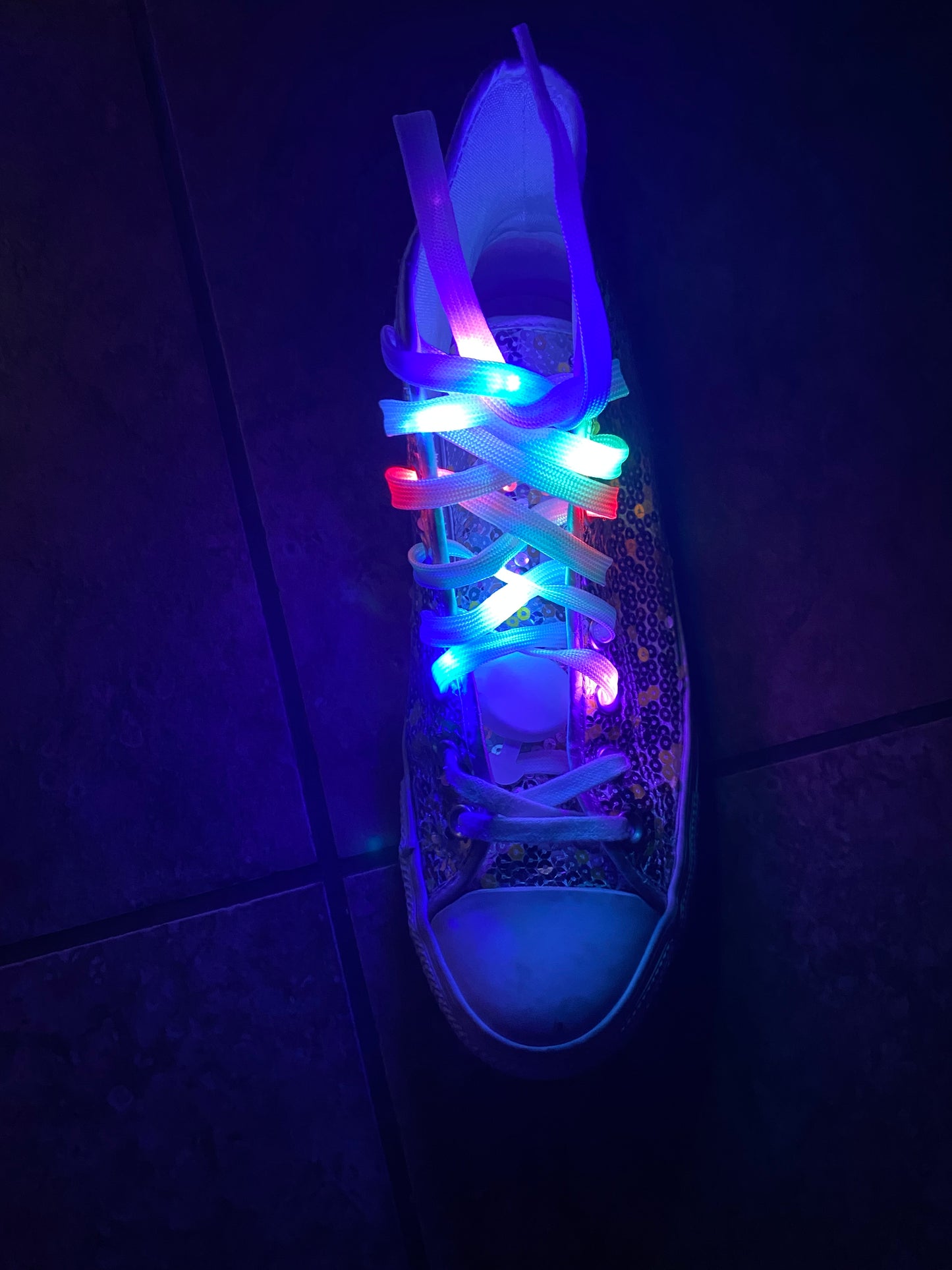 LED Light UP Shoelaces Flashing Nylon Shoe Laces, 48 inch Laces