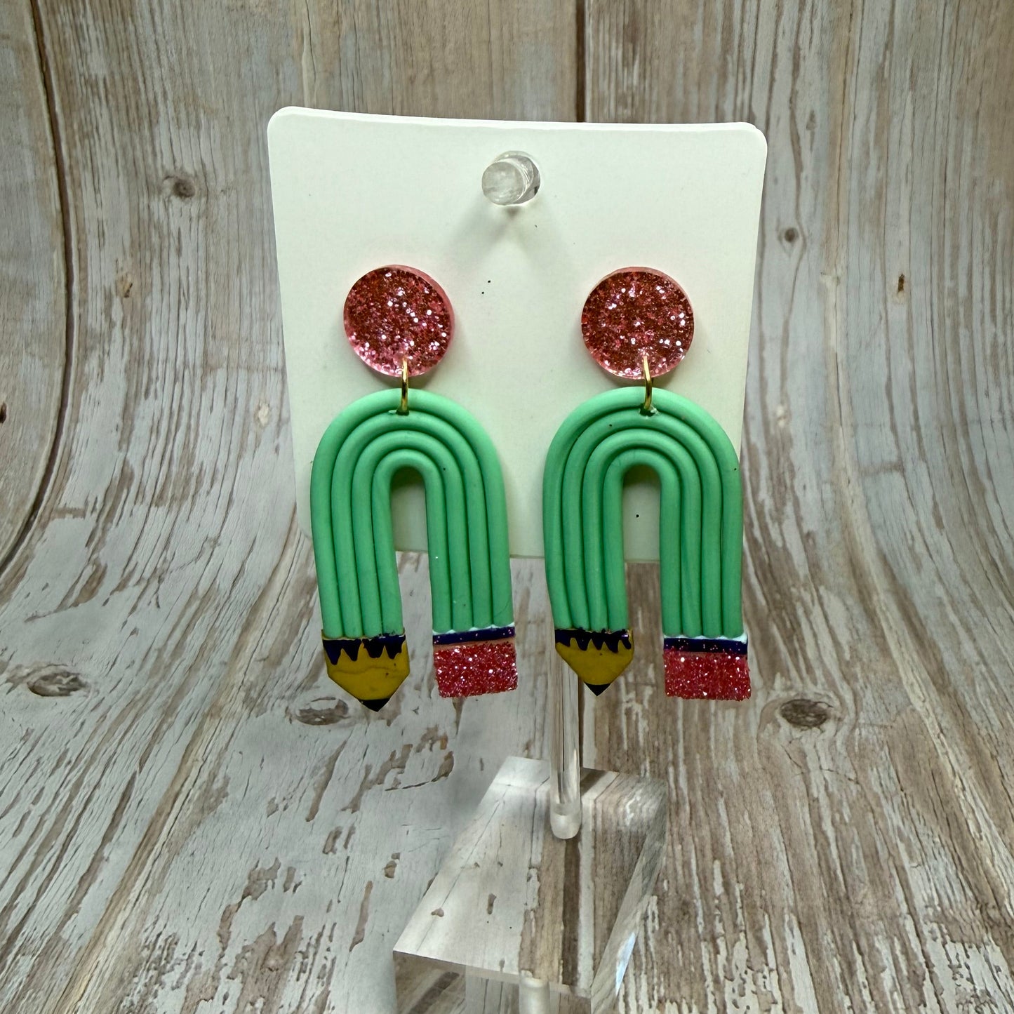 Pencil Dangle Earrings, Teacher Gift Earrings, Back to School Jewelry, Cute Classroom Earrings, Colorful Statement Earrings