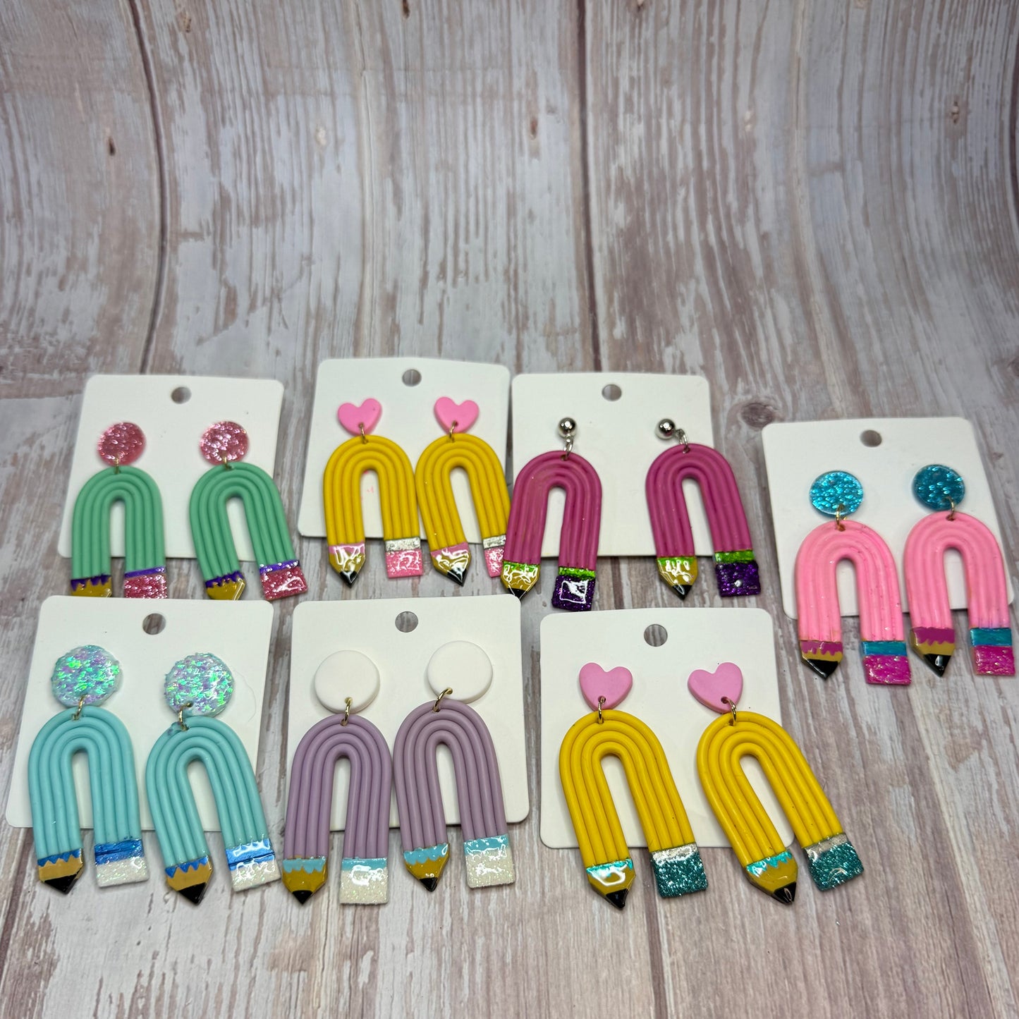 Pencil Dangle Earrings, Teacher Gift Earrings, Back to School Jewelry, Cute Classroom Earrings, Colorful Statement Earrings
