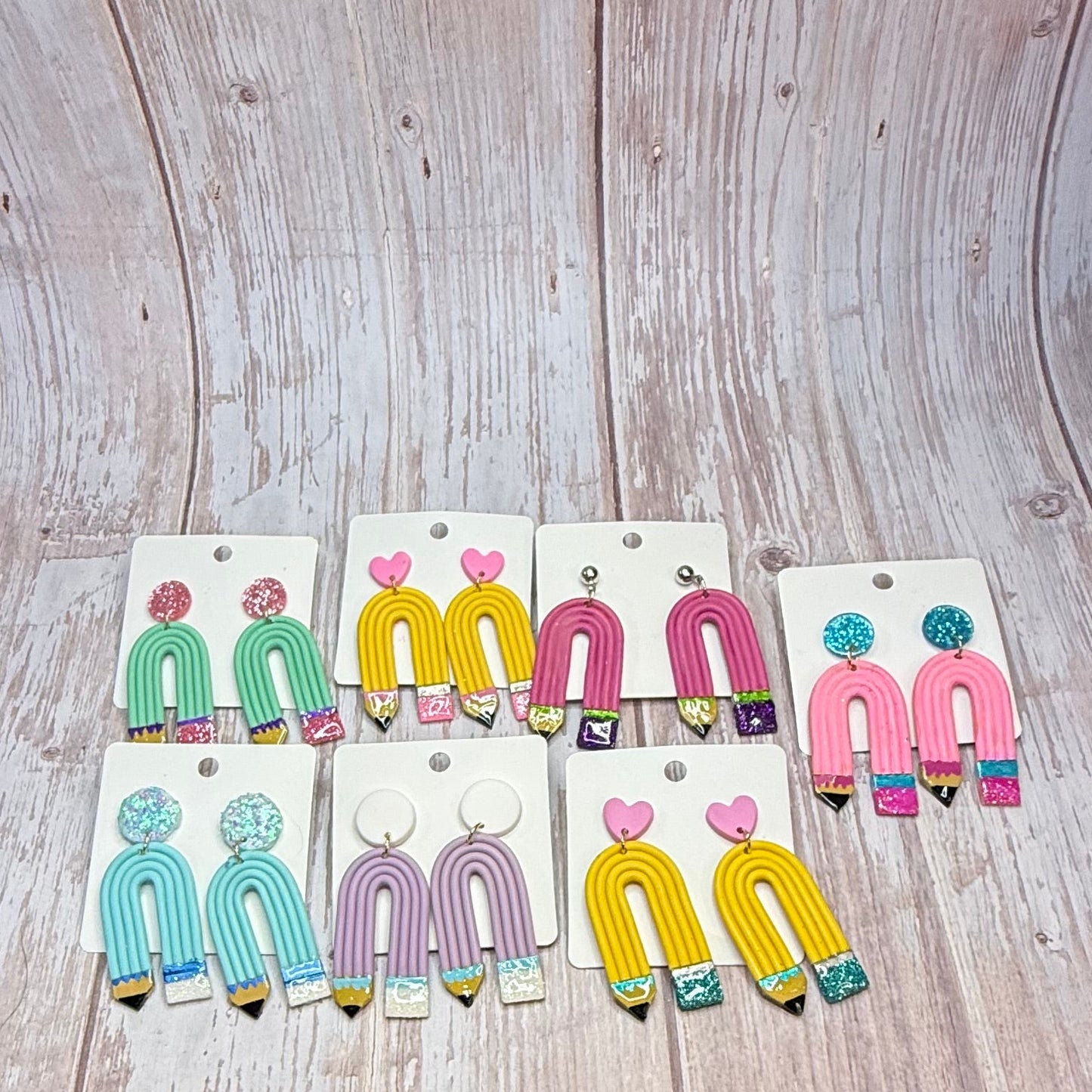 Pencil Dangle Earrings, Teacher Gift Earrings, Back to School Jewelry, Cute Classroom Earrings, Colorful Statement Earrings