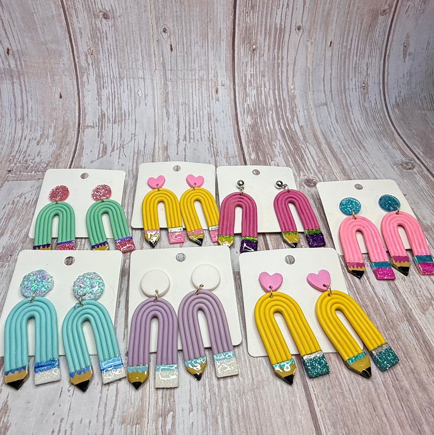 Pencil Dangle Earrings, Teacher Gift Earrings, Back to School Jewelry, Cute Classroom Earrings, Colorful Statement Earrings