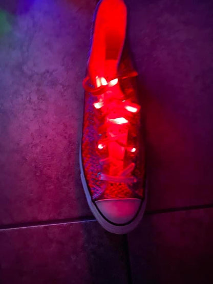 LED Light UP Shoelaces Flashing Nylon Shoe Laces, 48 inch Laces