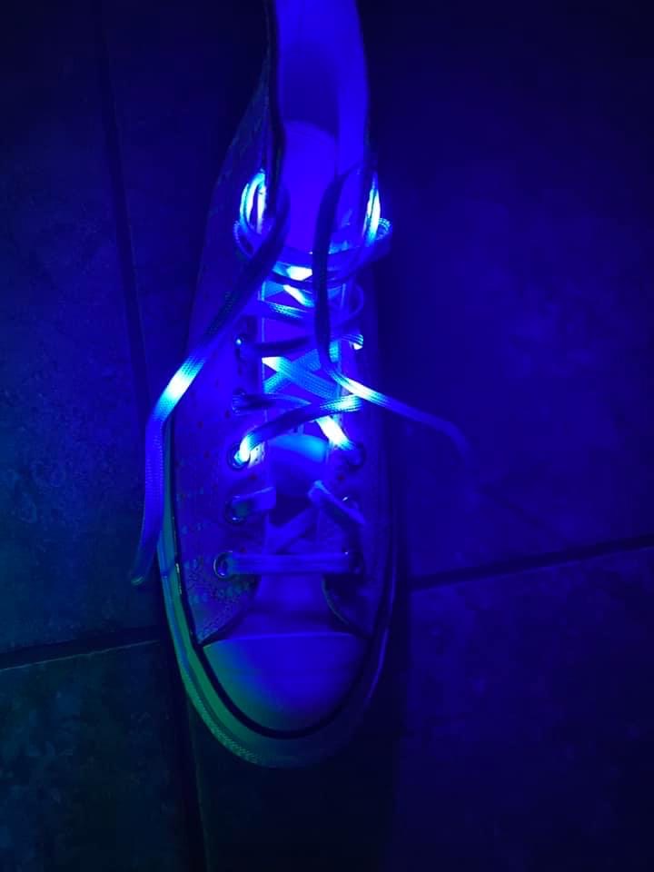 LED Light UP Shoelaces Flashing Nylon Shoe Laces, 48 inch Laces