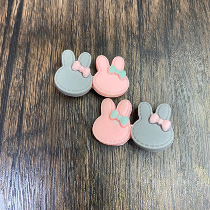 Colorful Mini Pastel Easter Bunny Hairclips, Rabbit Bunny Face with Bow Hair accessory for Easter Basket, Cute Hairclip