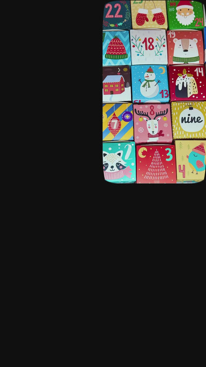 Accessory Advent Calendar 2025 | 24 Days Hair Clips Earrings | Christmas Countdown Gift Box Girls Women Jewelry Holiday Surprise