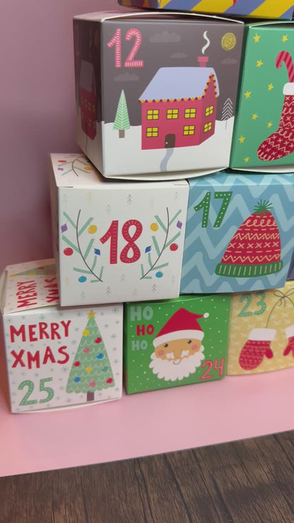 Accessory Advent Calendar 2025 | 24 Days Hair Clips Earrings | Christmas Countdown Gift Box Girls Women Jewelry Holiday Surprise